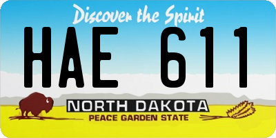 ND license plate HAE611