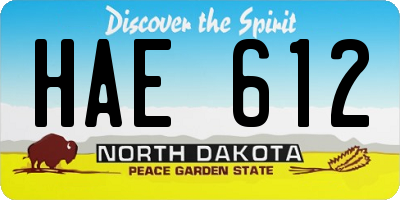 ND license plate HAE612