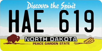 ND license plate HAE619