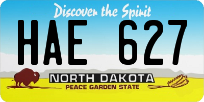 ND license plate HAE627