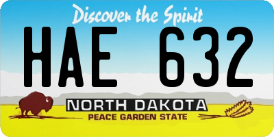 ND license plate HAE632