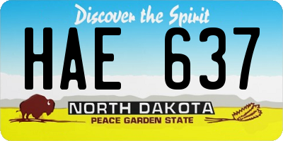 ND license plate HAE637