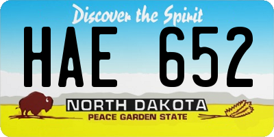 ND license plate HAE652