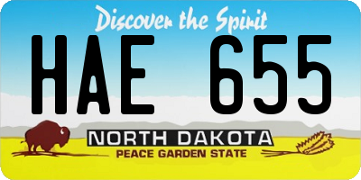 ND license plate HAE655