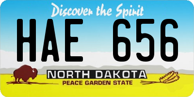 ND license plate HAE656