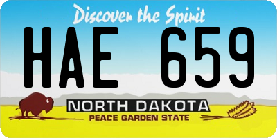 ND license plate HAE659