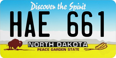 ND license plate HAE661