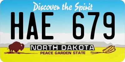 ND license plate HAE679