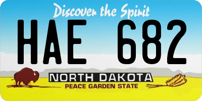 ND license plate HAE682