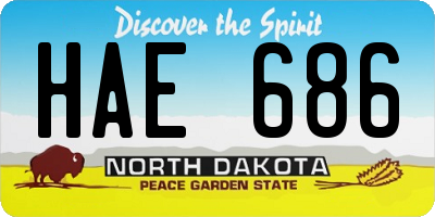 ND license plate HAE686