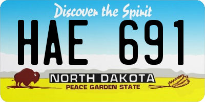 ND license plate HAE691