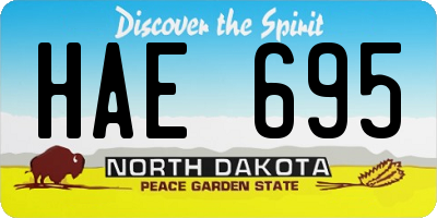 ND license plate HAE695