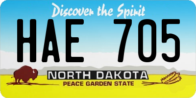 ND license plate HAE705