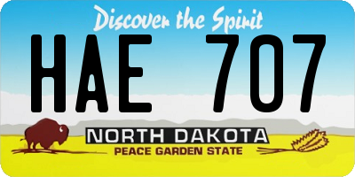 ND license plate HAE707