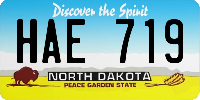 ND license plate HAE719