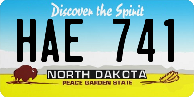 ND license plate HAE741