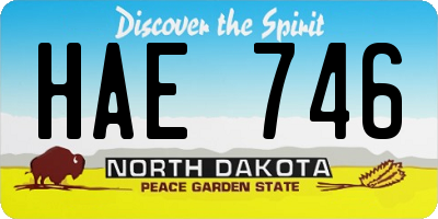 ND license plate HAE746