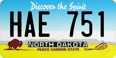 ND license plate HAE751