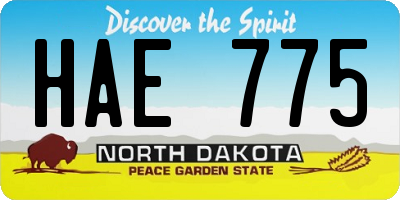 ND license plate HAE775