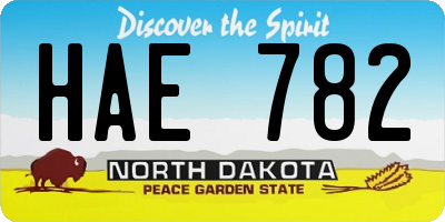 ND license plate HAE782