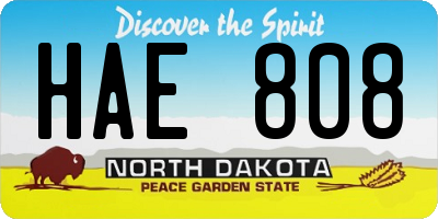 ND license plate HAE808
