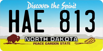 ND license plate HAE813