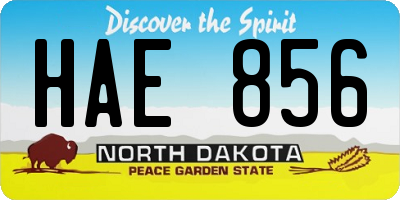 ND license plate HAE856