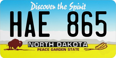 ND license plate HAE865