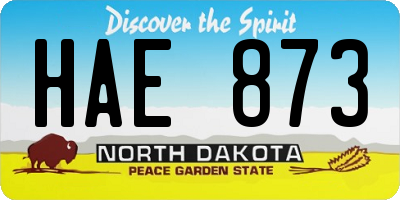 ND license plate HAE873