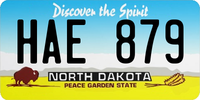 ND license plate HAE879