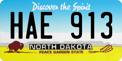 ND license plate HAE913