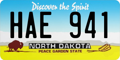 ND license plate HAE941