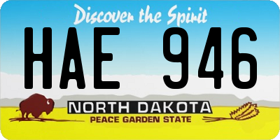 ND license plate HAE946