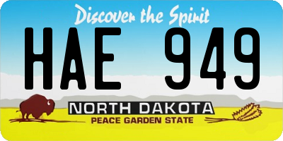 ND license plate HAE949