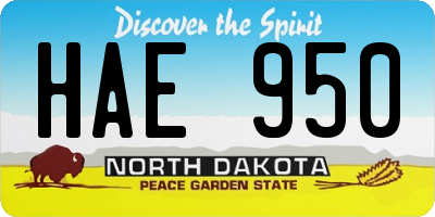 ND license plate HAE950