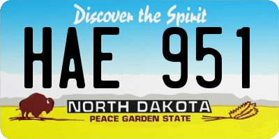 ND license plate HAE951