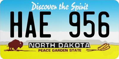 ND license plate HAE956