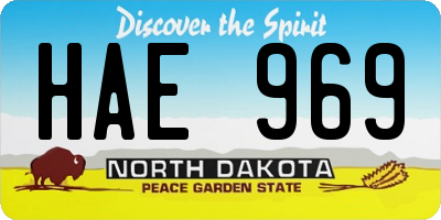 ND license plate HAE969