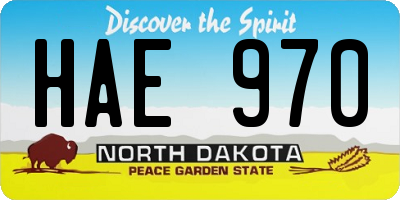 ND license plate HAE970