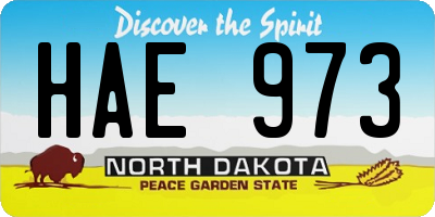 ND license plate HAE973