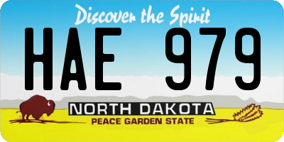 ND license plate HAE979