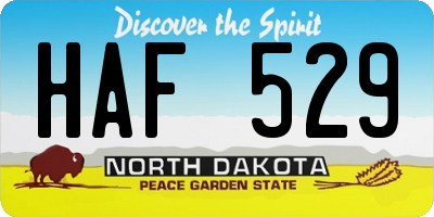 ND license plate HAF529