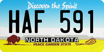 ND license plate HAF591