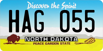 ND license plate HAG055