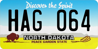 ND license plate HAG064