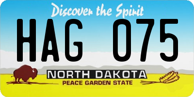 ND license plate HAG075