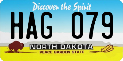 ND license plate HAG079