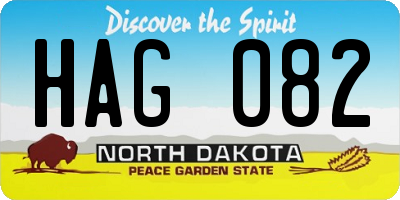 ND license plate HAG082