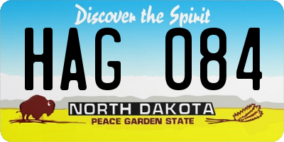 ND license plate HAG084