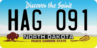 ND license plate HAG091